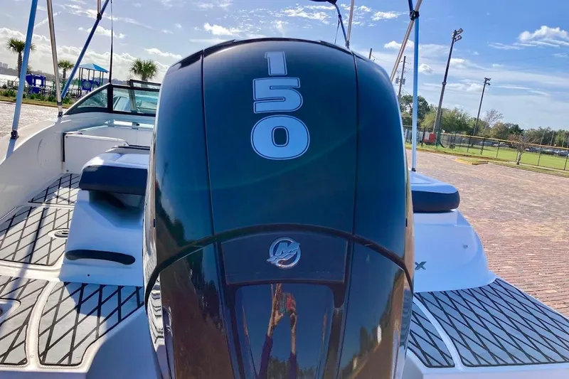 Slide: The Image of 2017 Sea Ray 19 SPX OB boat with powerful 150 HP outboard engine. - 27