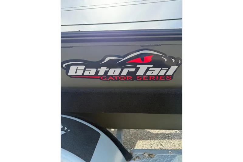 Slide: The Image of 2026 Gator Tail 1748 Gator Series logo on boat exterior. - 8