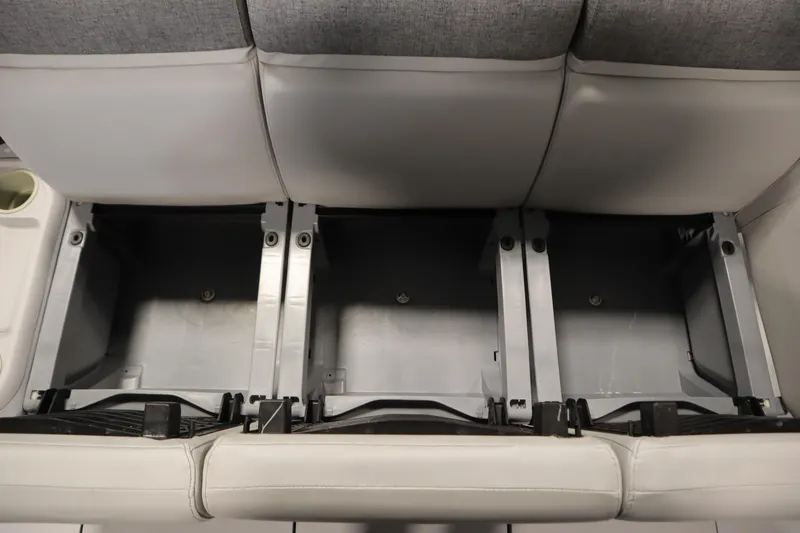 Slide: The Image of 2024 Sea-Doo Switch Cruise 21 storage compartments under seats, showcasing ample space. - 14