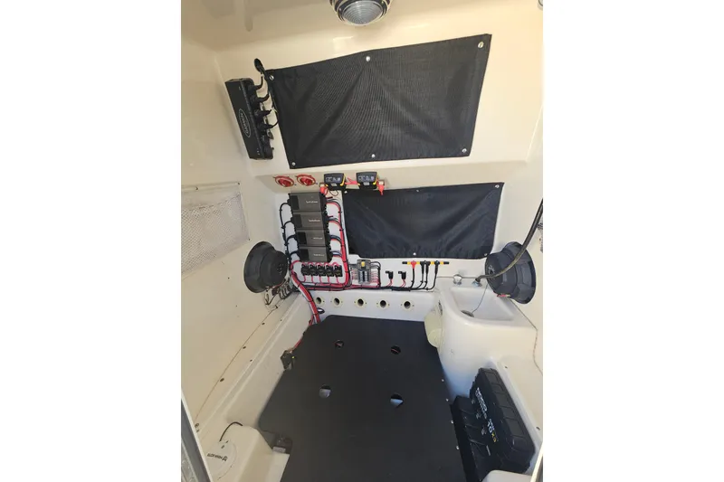 Slide: The Image of 2006 Key West 268 Center Console interior wiring and control panel setup. - 13