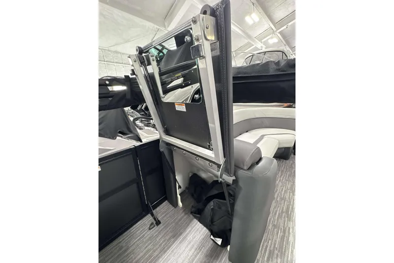 Slide: The Image of Interior of 2026 Viaggio x22u boat showcasing seating and storage features. - 14