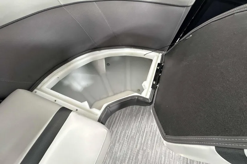Slide: The Image of Interior storage compartment of 2026 Viaggio x22u boat, featuring sleek design and ample space. - 20