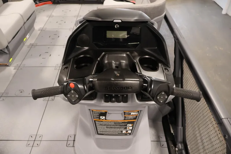 Slide: The Image of 2024 Sea-Doo Switch 19 under-seat storage compartments, showcasing spacious and practical design. - 16