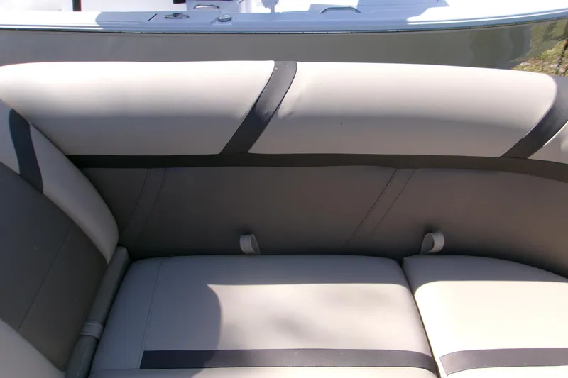 Slide: The Image of 2023 Crest Classic DLX 220 L boat interior seating, featuring sleek, modern design. - 9