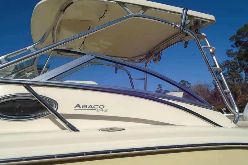 Slide: The Image of 2004 Scout 242 Abaco boat with sleek design and sturdy frame. - 9