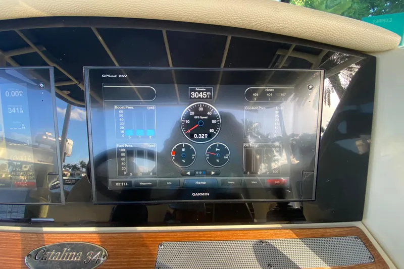 Slide: The Image of Dual Garmin Display with Engine Data - 19