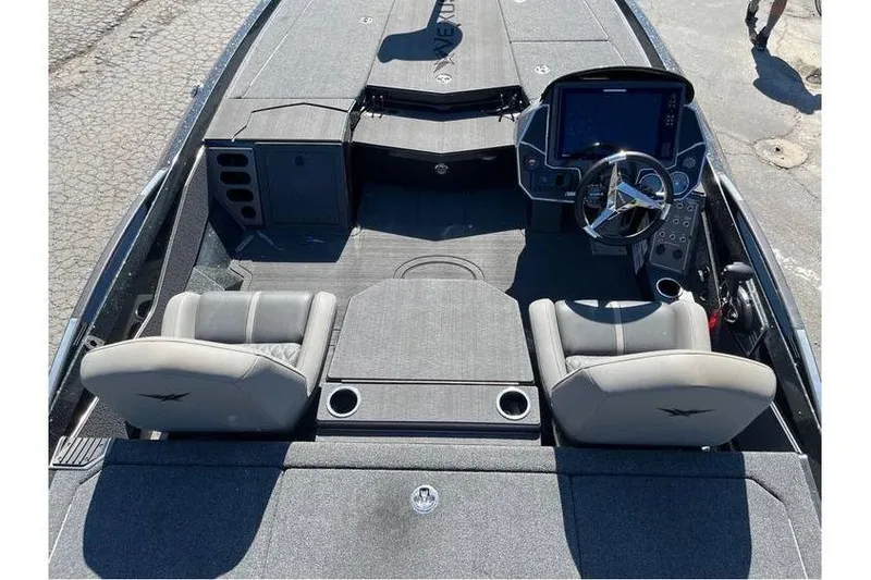 Slide: The Image of 2024 Vexus VXs20 boat interior with dual seats and modern dashboard. - 4