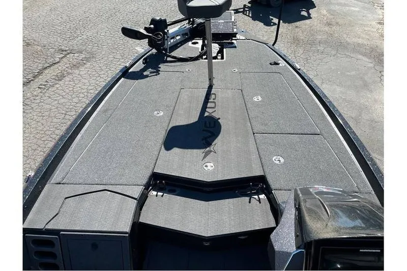 Slide: The Image of 2024 Vexus VXs20 boat deck with seating and storage compartments. - 5
