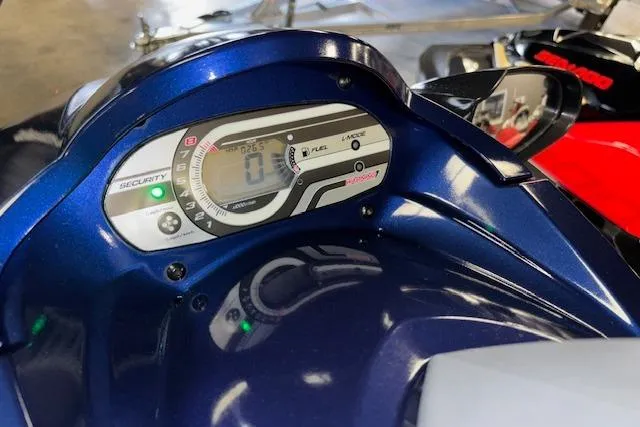 Slide: The Image of 2013 Yamaha WaveRunner VX Cruiser dashboard with digital display and controls. - 11