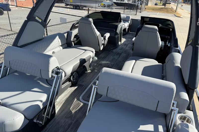Slide: The Image of 2026 Avalon Excalibur LTD Quad Lounge Windshield interior with luxurious seating and modern design. - 25