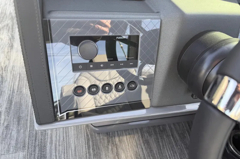 Slide: The Image of 2026 Avalon Excalibur LTD Quad Lounge Windshield dashboard with modern control panel. - 32