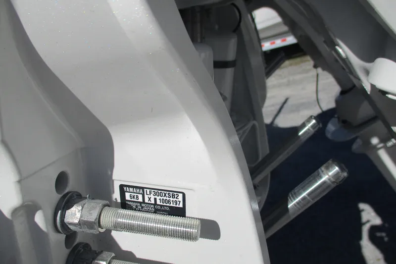 Slide: The Image of Close-up of Yamaha motor details on 2026 Sea Fox 288 Commander boat. - 19