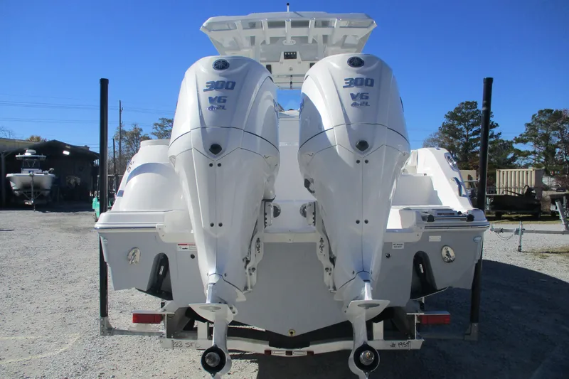 Slide: The Image of 2026 Sea Fox 288 Commander with dual 300 V6 engines, rear view. - 6