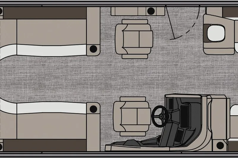 Slide: The Image of 2026 Tahoe Pontoon 25 Cascade Quad Lounge, blue exterior, docked on a snowy day. - 2