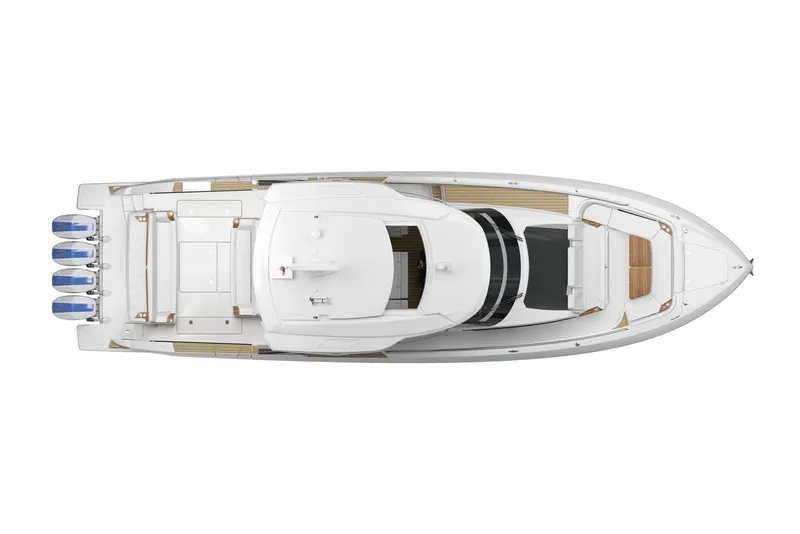Slide: The Image of Manufacturer Provided Image: Top view of 2025 Tiara Yachts 56 LS luxury yacht with sleek design. - 17