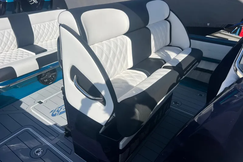 Slide: The Image of 2026 Nor-Tech 390 Sport Center Console with luxurious seating and modern design. - 22