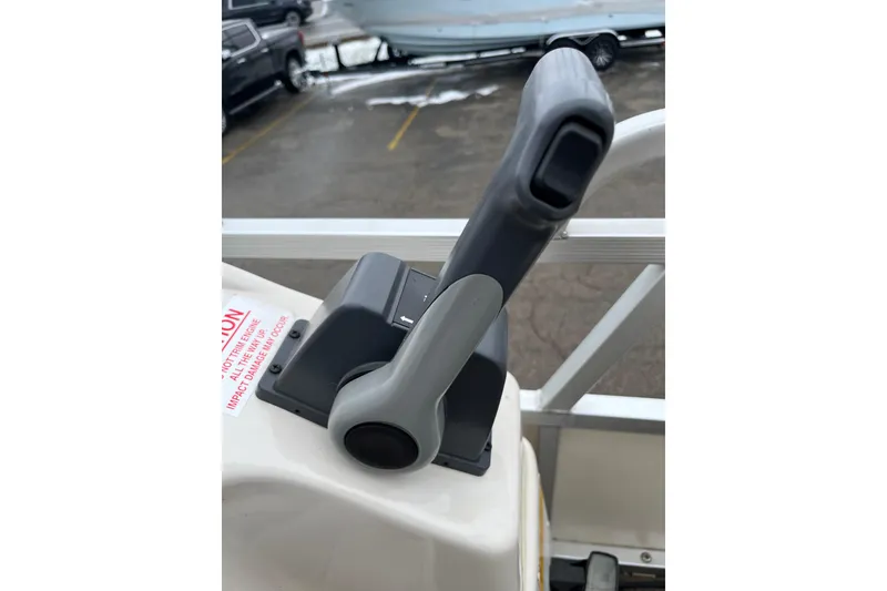 Slide: The Image of Boat throttle control lever on a GEN3 LX3 22C, 2005 model. - 12