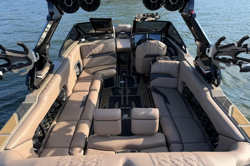 Slide: The Image of Luxurious interior of 2025 Centurion Ri245 boat with plush seating and modern design. - 18