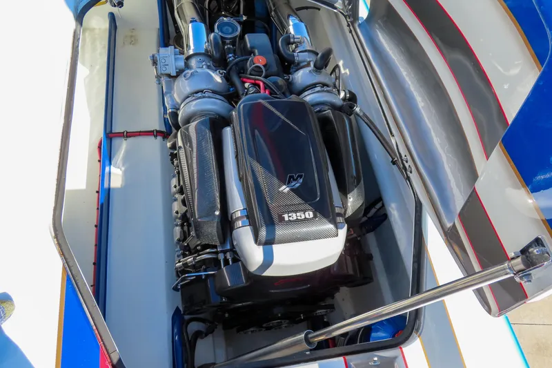 Slide: The Image of High-performance engine of a 2016 Skater 388 boat, showcasing advanced engineering. - 13