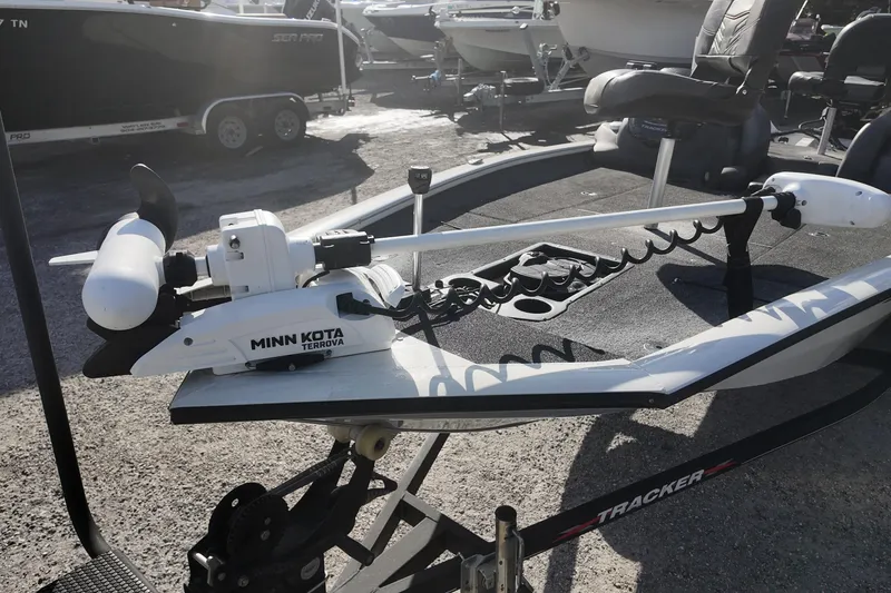 Slide: The Image of 2021 Tracker Pro Team 190 TX boat with Minn Kota Terrova trolling motor. - 15
