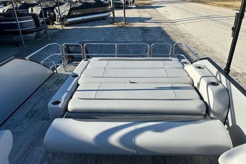 Slide: The Image of 2026 Bentley Pontoons Fish 243 Swingback with spacious seating and sleek design. - 28