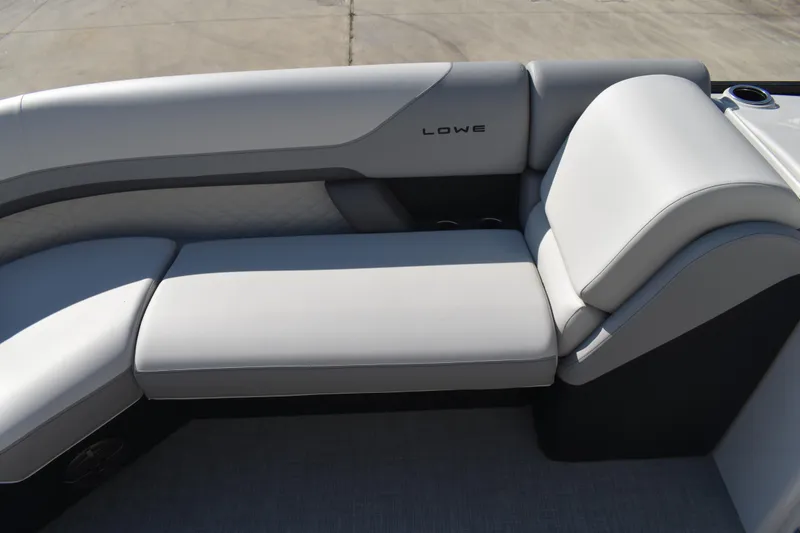Slide: The Image of 2026 Lowe SF 232 Sport Fish boat with sleek, modern seating design. - 12
