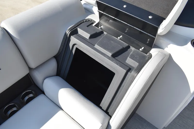 Slide: The Image of 2026 Lowe SF 232 Sport Fish boat seat with built-in storage compartment. - 13