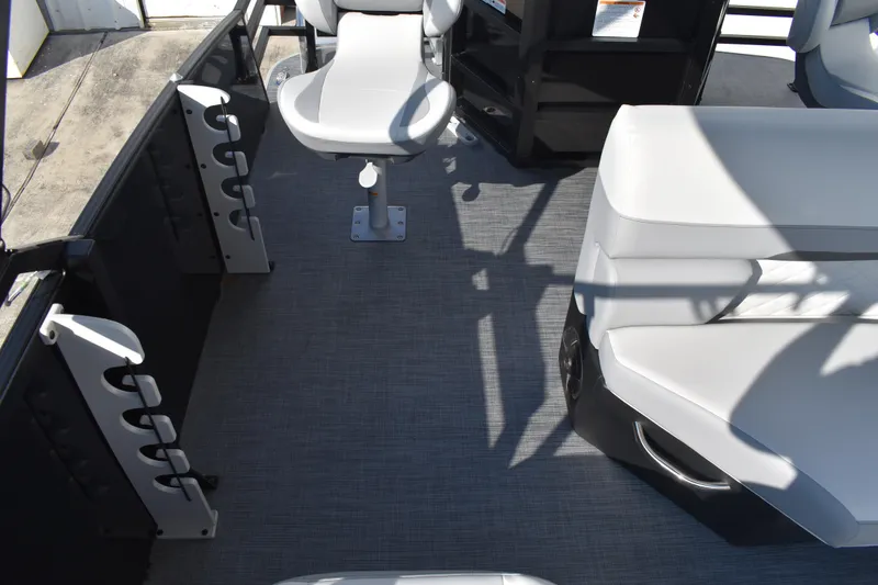 Slide: The Image of 2026 Lowe SF 232 Sport Fish interior with seating and rod holders. - 40
