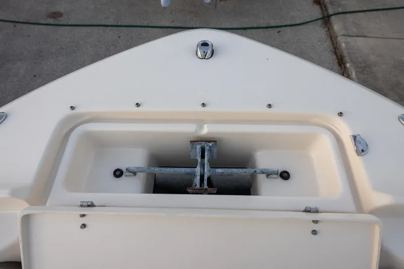 Slide: The Image of 2021 Grady-White Freedom 215 boat anchor compartment, top view. - 13