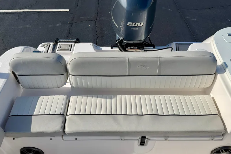 Slide: The Image of 2023 Sea Fox 228 Commander boat seating with Yamaha 200 engine. - 33
