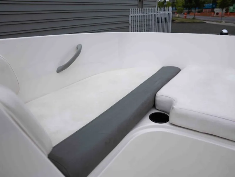 Slide: The Image of Interior of Bayliner Element E16 boat, year 2016. - 11