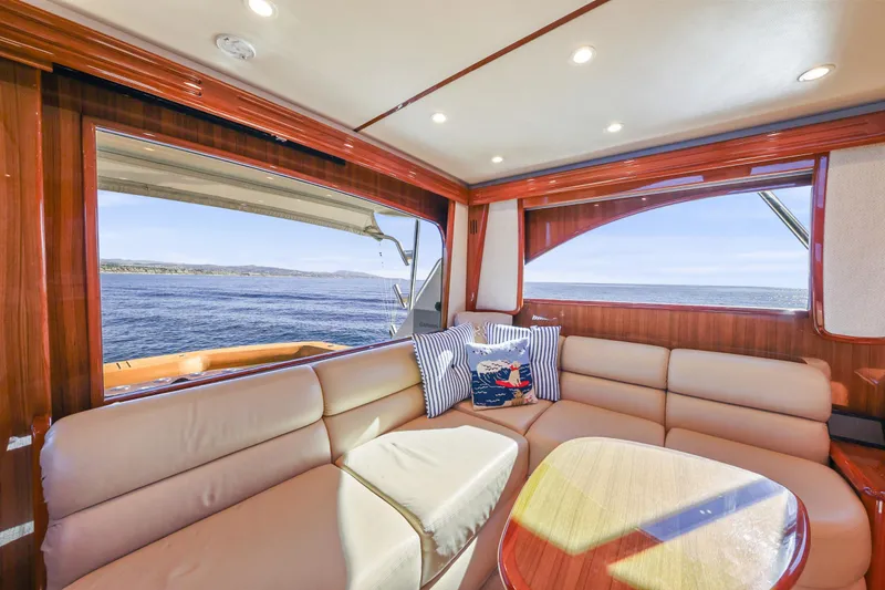 Slide: The Image of Luxurious interior of 2013 Viking 46 Convertible yacht with ocean view. - 24
