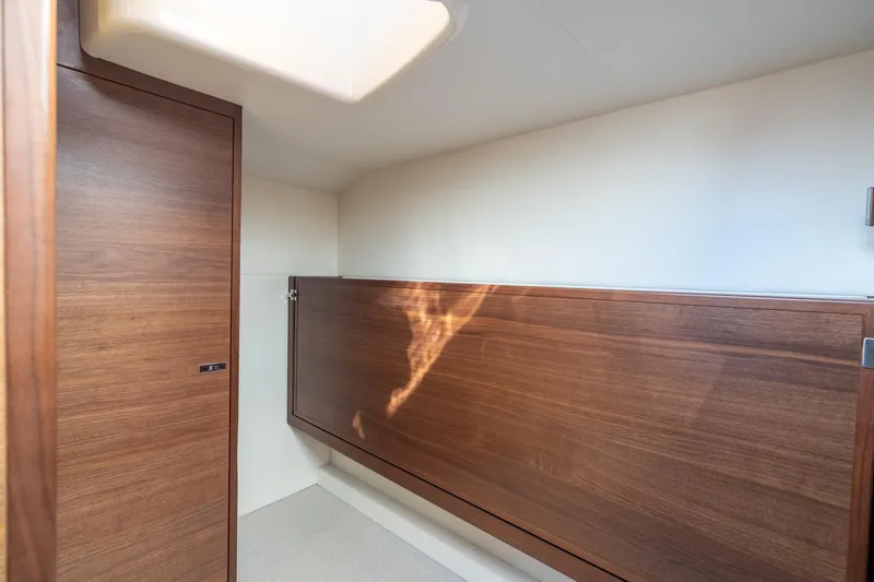 Slide: The Image of Modern bathroom in 2026 Princess F58 yacht with sleek fixtures and shower. - 45