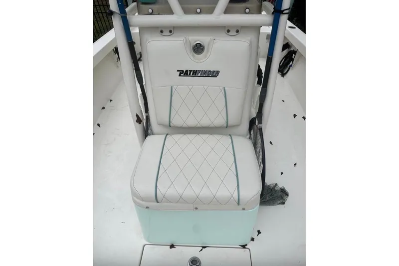 Slide: The Image of 2016 Pathfinder 2600 HPS boat on trailer in storage facility. - 4