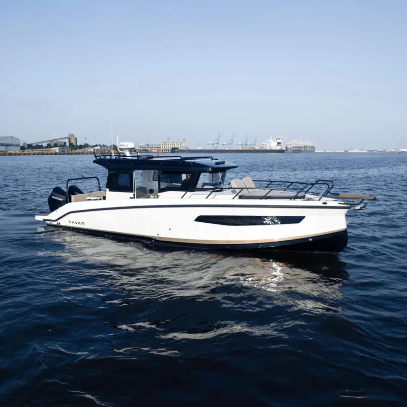The Image of Navan C30 2026 motorboat on calm water. - 0