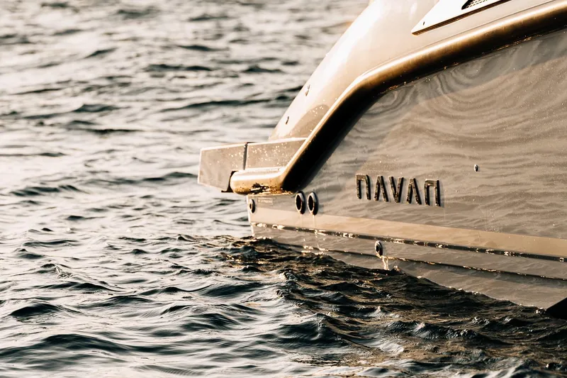 Slide: The Image of Sleek Navan S30 boat on water, showcasing modern design, 2026 model. - 45