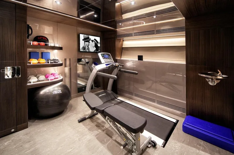 Slide: The Image of Luxurious 2018 Westport Raised Pilothouse yacht helm with advanced navigation displays. - 30