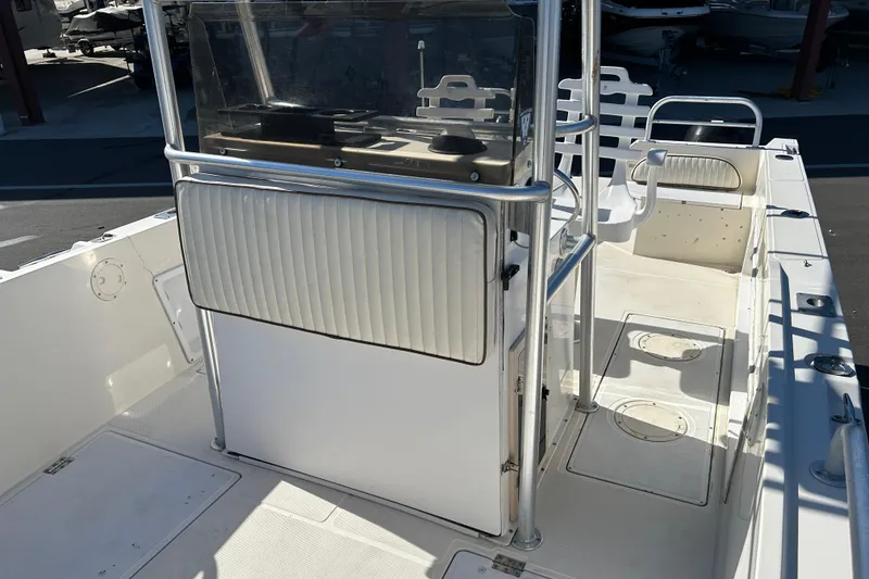 Slide: The Image of Interior view of a 1995 Sea Cat 255 center console boat. - 9