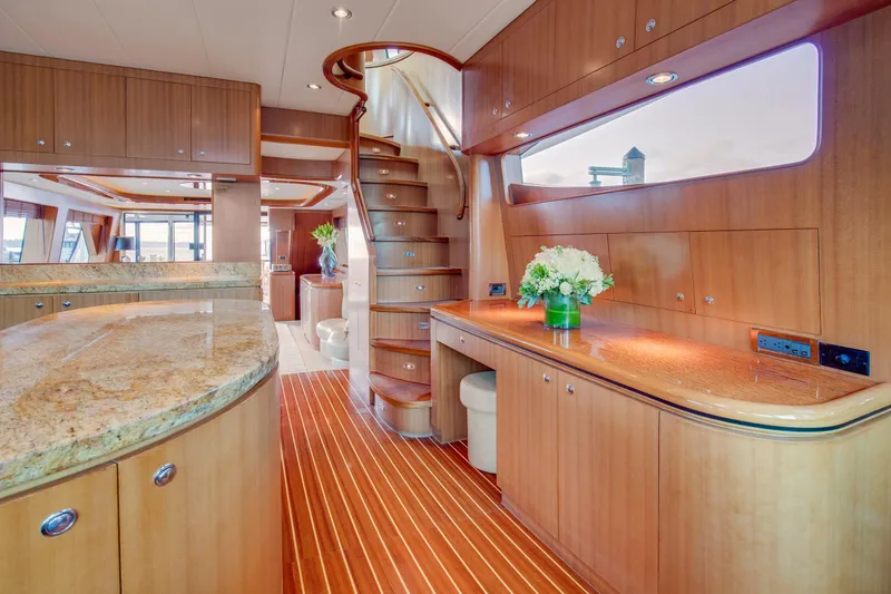 Slide: The Image of Luxurious interior of 2006 Horizon 82’ Cockpit Motoryacht. - 13