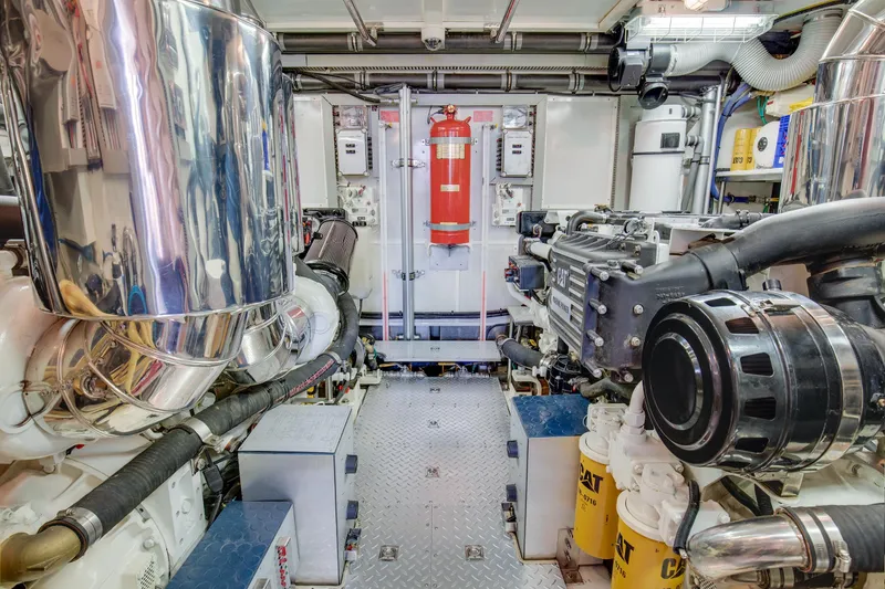 Slide: The Image of Engine room of 2006 Horizon 82’ Cockpit Motoryacht. - 33