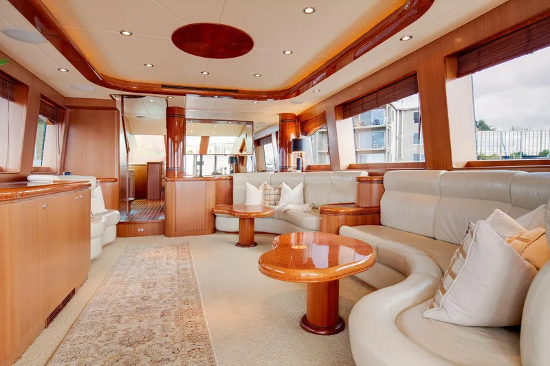 Slide: The Image of Luxurious interior of 2006 Horizon 82’ Cockpit Motoryacht. - 8