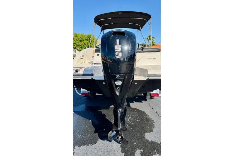Slide: The Image of 2022 Sea Ray SPX 210 Outboard boat with 150 HP engine, rear view. - 30