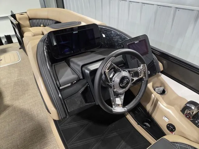 Slide: The Image of Interior of 2026 Barletta Lusso 25UE with modern helm station. - 22
