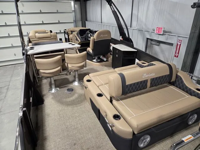 Slide: The Image of Interior view of 2026 Barletta Lusso 25UE pontoon boat. - 9
