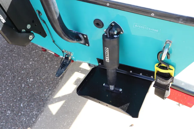 Slide: The Image of 1996 Silver King Signature 16 boat with Lenco trim tab and accessories. - 9