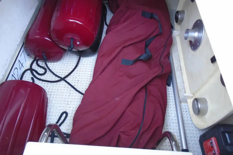 Slide: The Image of 2013 Chaparral 327 SSX boat interior with detailed metal panel design. - 27