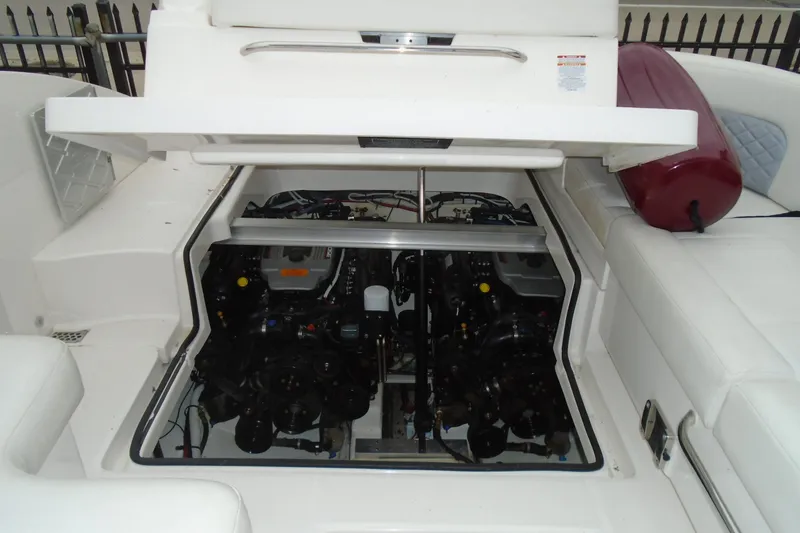 Slide: The Image of Electrical panel of a 2013 Chaparral 327 SSX boat with switches and battery controls. - 30