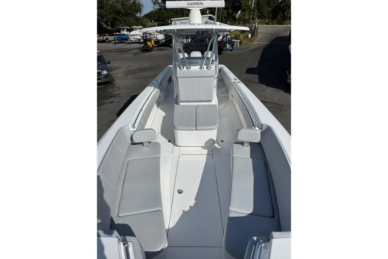Slide: The Image of 2026 Contender 35 ST boat with sleek design and spacious seating. - 14