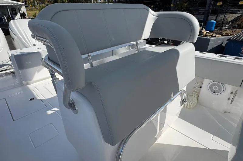 Slide: The Image of 2026 Contender 35 ST boat seating area with sleek, modern design and comfortable upholstery. - 6
