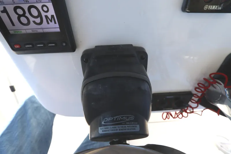 Slide: The Image of Dashboard of 2021 Cape Horn 31 T boat with Optimus steering system. - 27